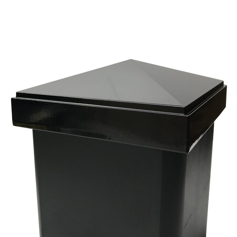 Decorex Hardware 4" x 4" Aluminium Pyramid Post Cap for Metal Posts - Pressure Fit - Black - Image 5